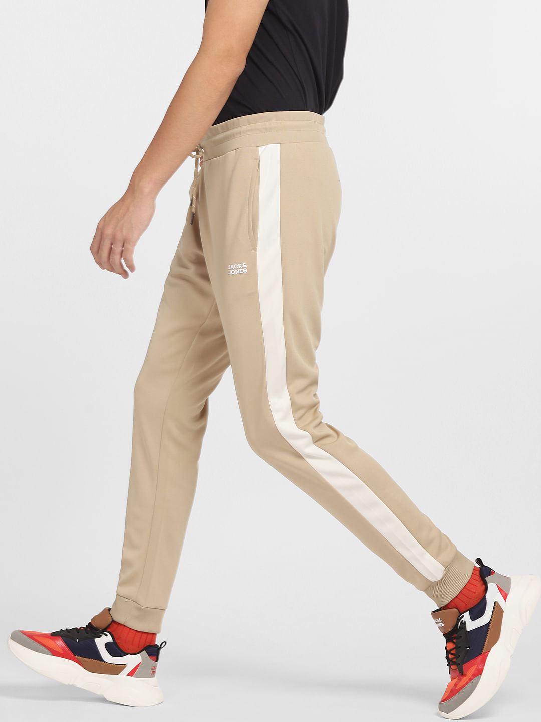 Beige Logo Print Tracksuit