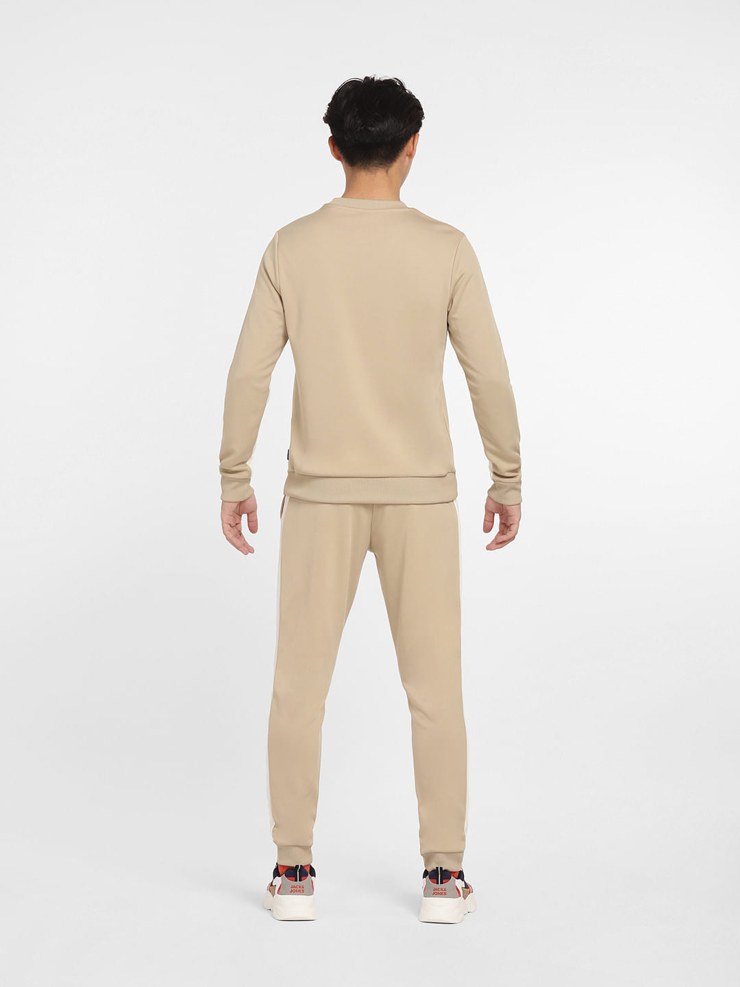 Beige Logo Print Tracksuit