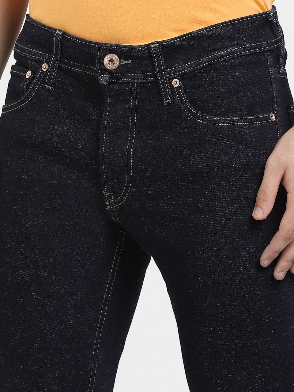 Dark Blue Low Rise Glenn Slim Jeans