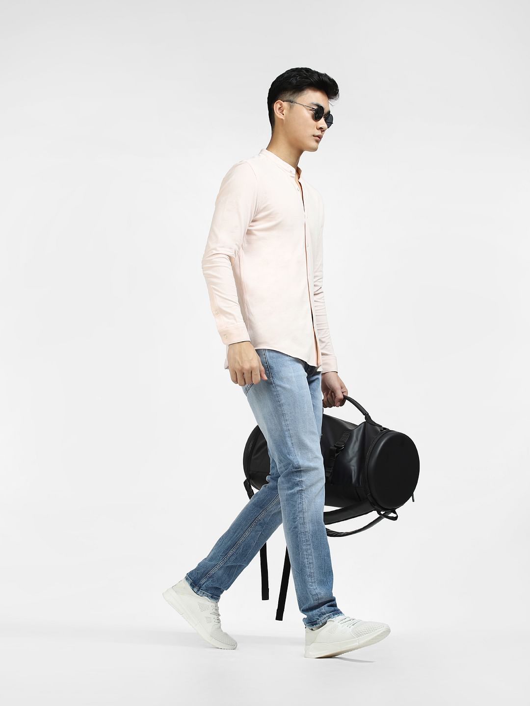 Blue Low Rise Distressed Ben Skinny Fit Jeans