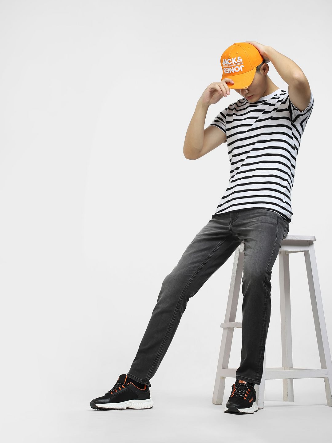 Black Low Rise Glenn Slim Fit Jeans