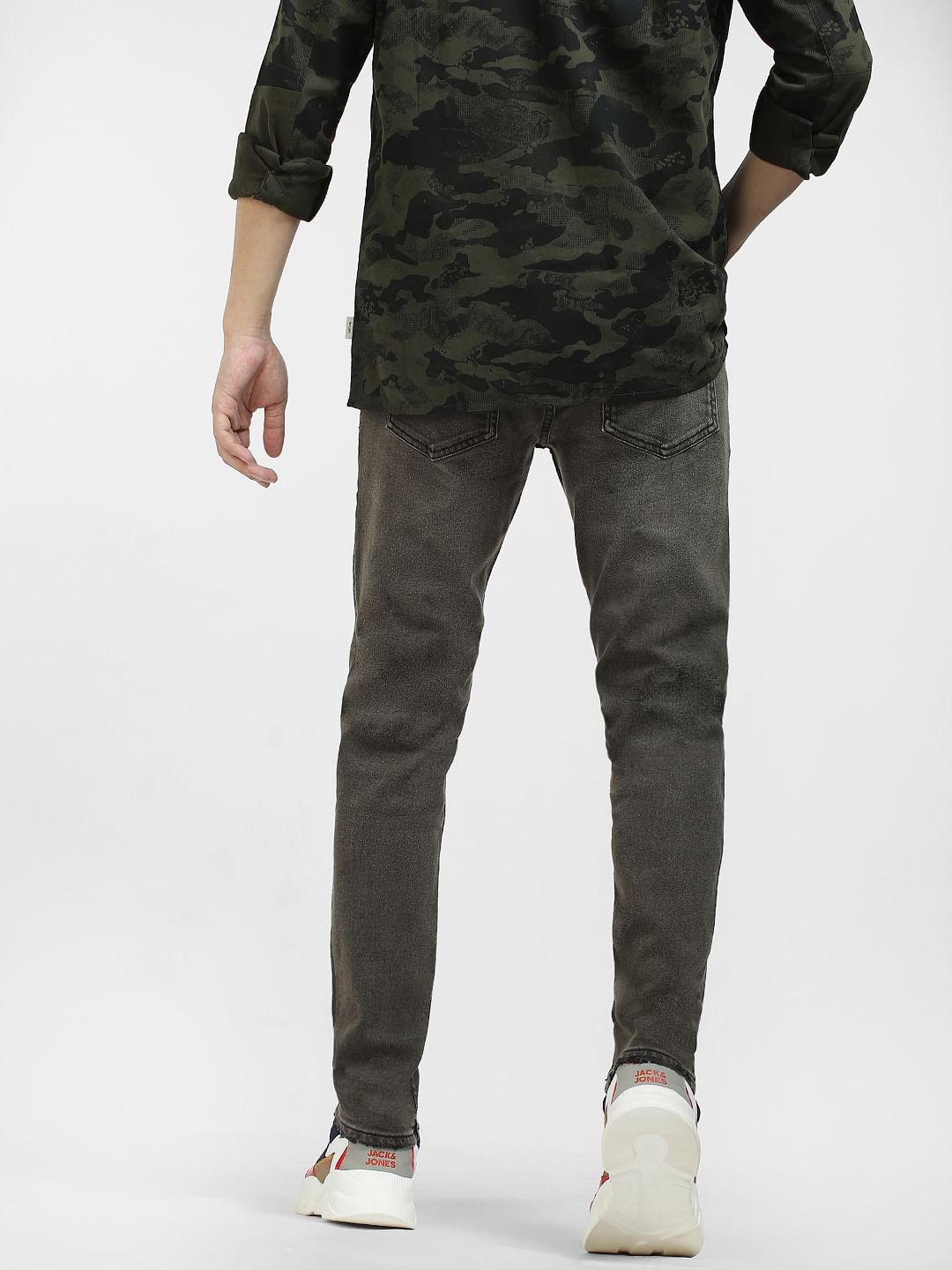 Black Low Rise Distressed Ben Skinny Jeans