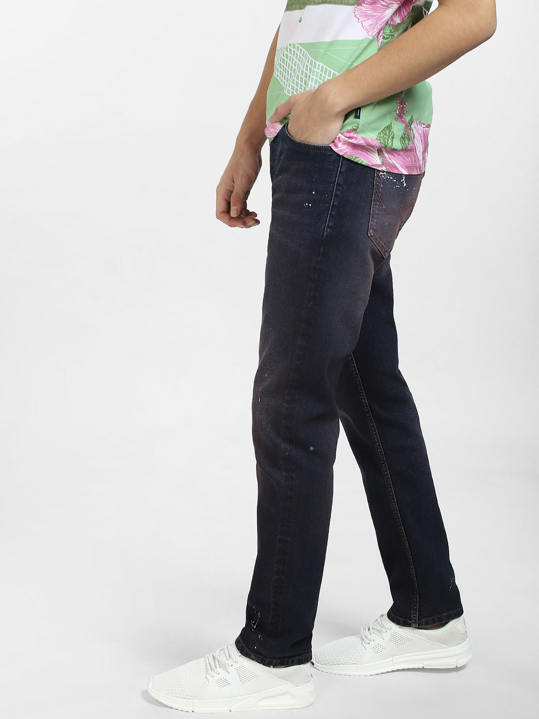 Dark Purple Washed Glenn Slim Jeans