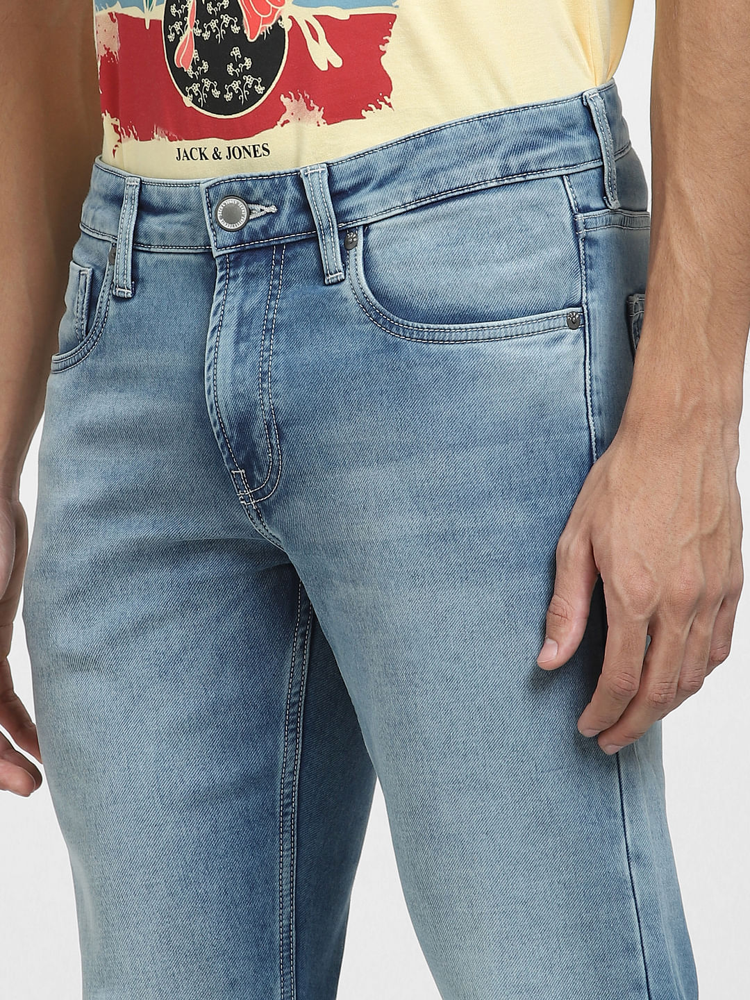 Light Blue Low Rise Glenn Slim Fit Jeans