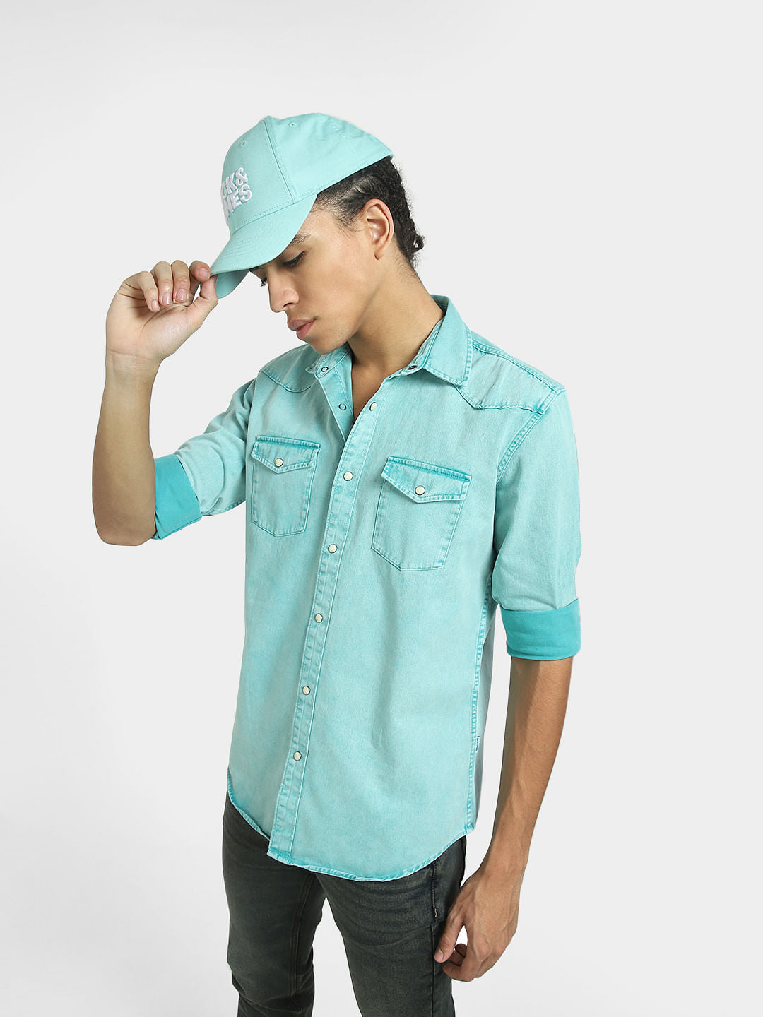 METAVERSE Blue Full Sleeves Shirt - S
