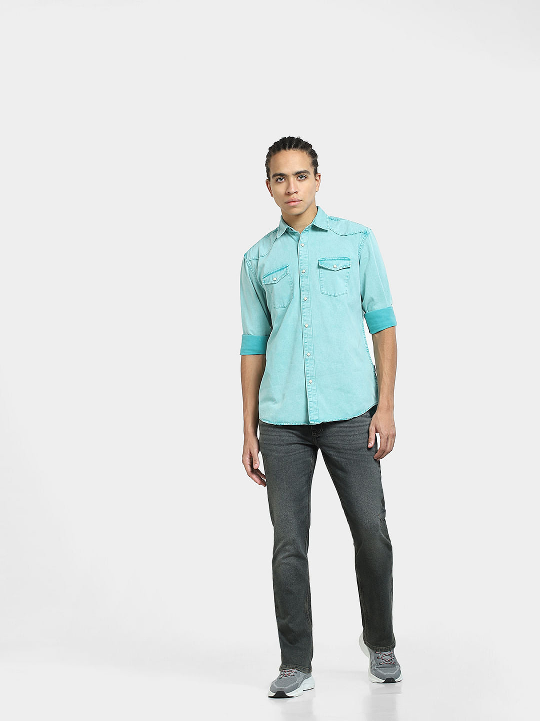 METAVERSE Blue Full Sleeves Shirt