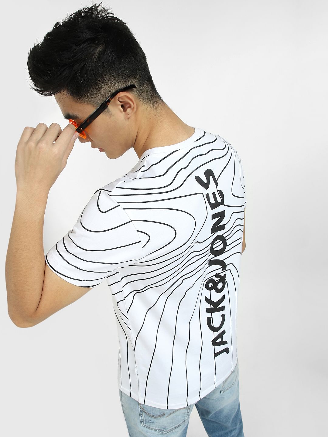 White Logo Print Crew Neck Co-ord T-shirt