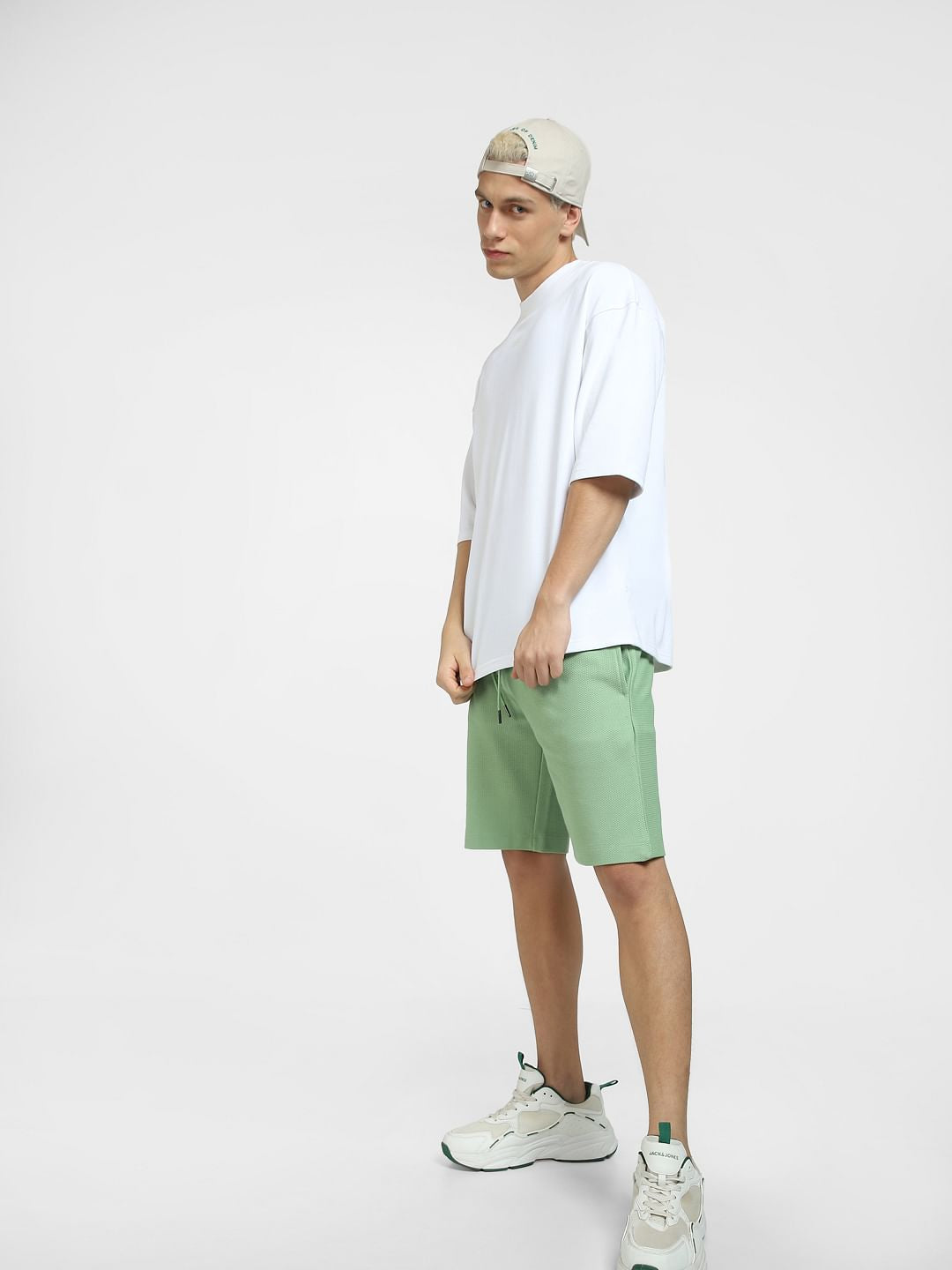 Green Mid Rise Co-ord Sweatshorts - S