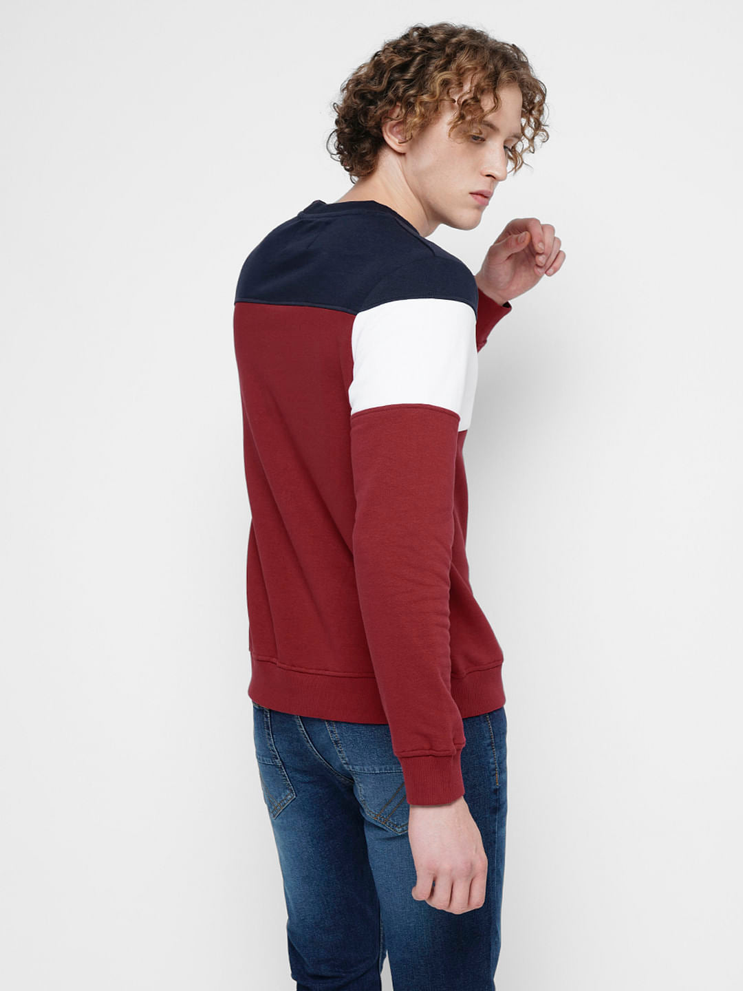 PRODUKT by JACK&JONES Red Colourblocked Sweatshirt