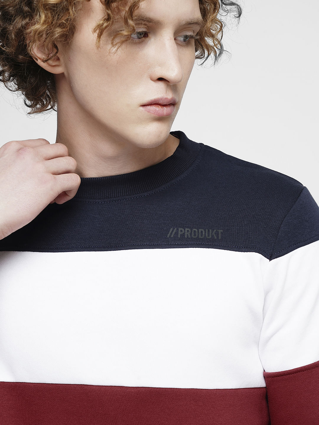 PRODUKT by JACK&JONES Red Colourblocked Sweatshirt