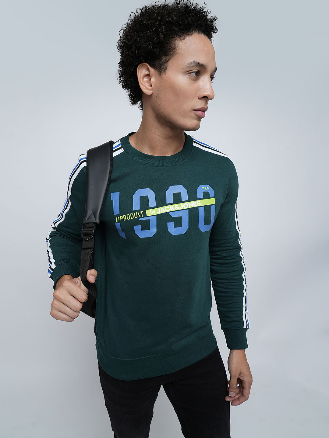 PRODUKT by JACK&JONES Green Logo Print Sweatshirt - S