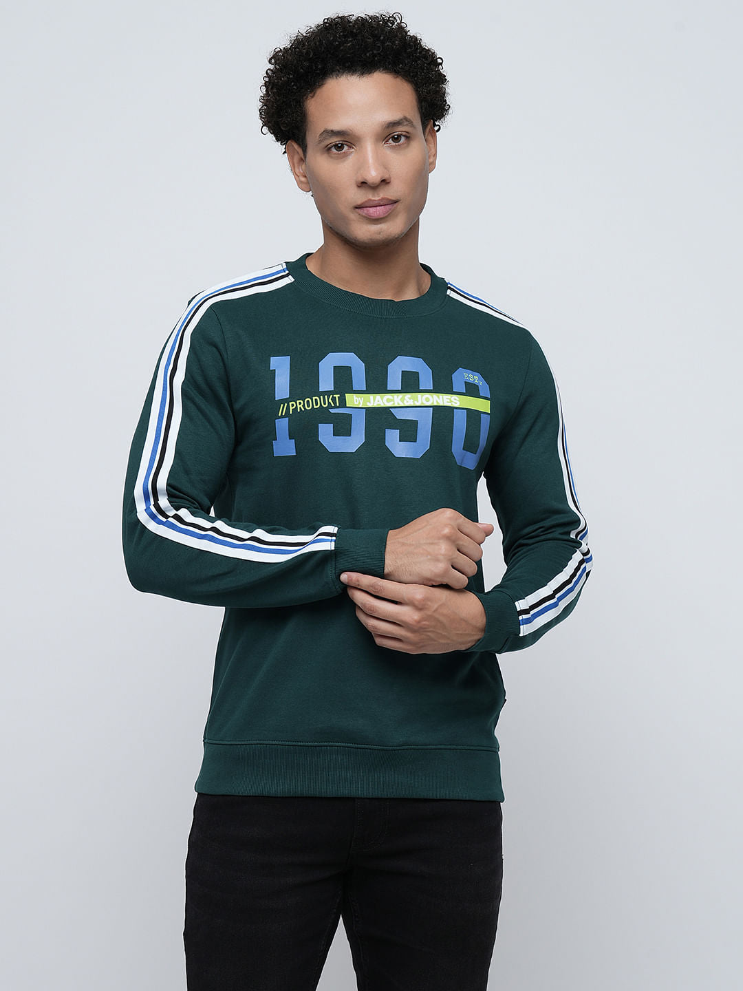 PRODUKT by JACK&JONES Green Logo Print Sweatshirt