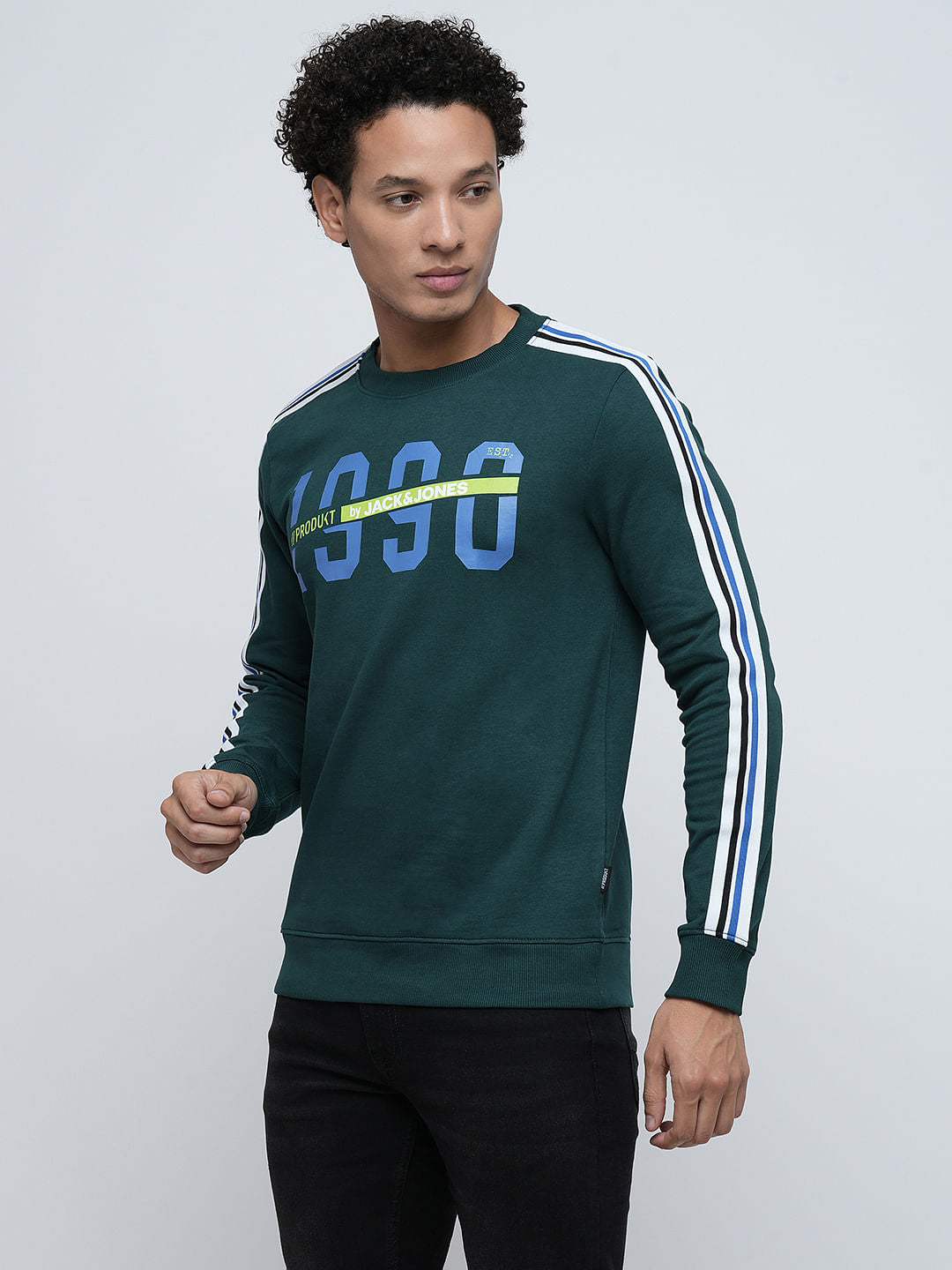PRODUKT by JACK&JONES Green Logo Print Sweatshirt