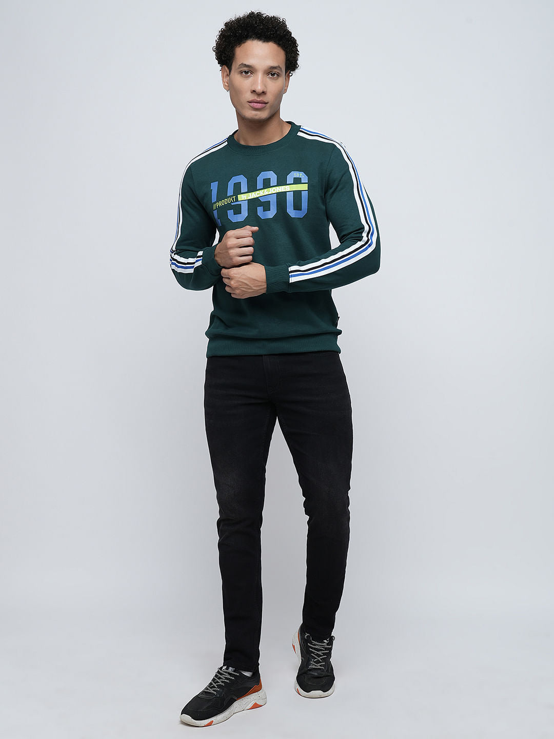 PRODUKT by JACK&JONES Green Logo Print Sweatshirt