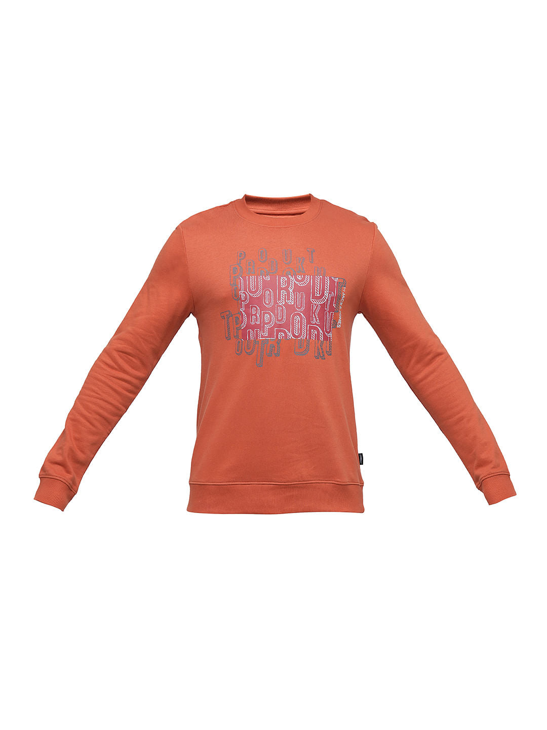 PRODUKT by JACK&JONES Red Printed Cotton Sweatshirt