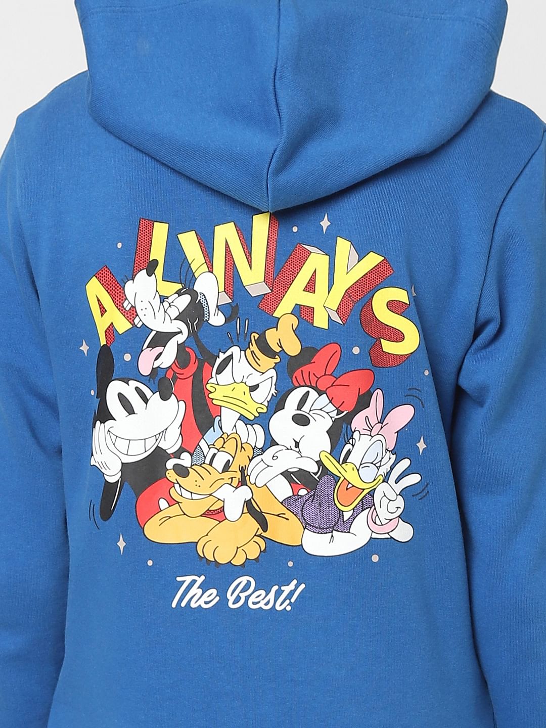 Boys Blue Mickey Print Zip-Up Sweatshirt
