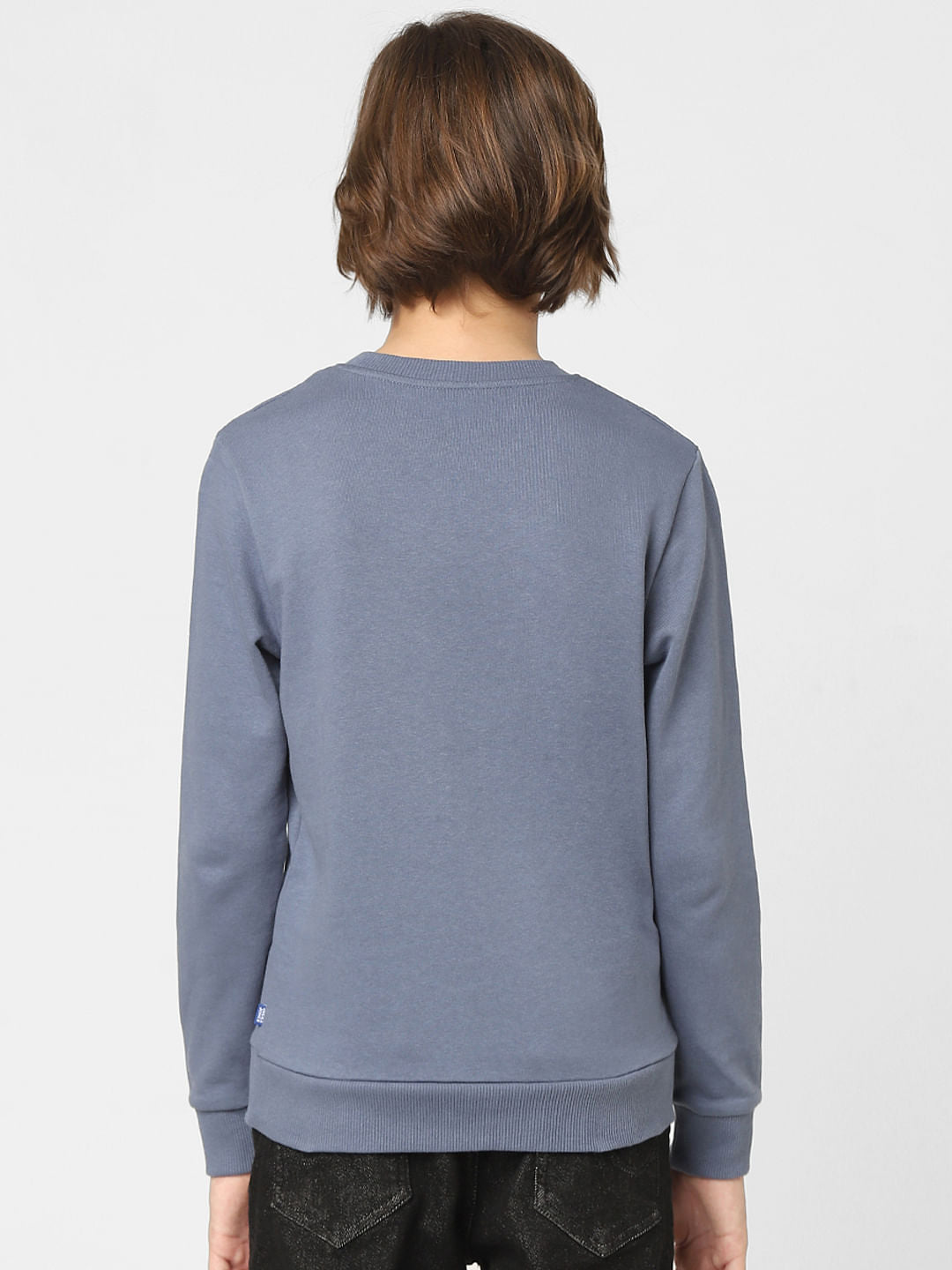 Boys Blue Mickey Graphic Print Sweatshirt