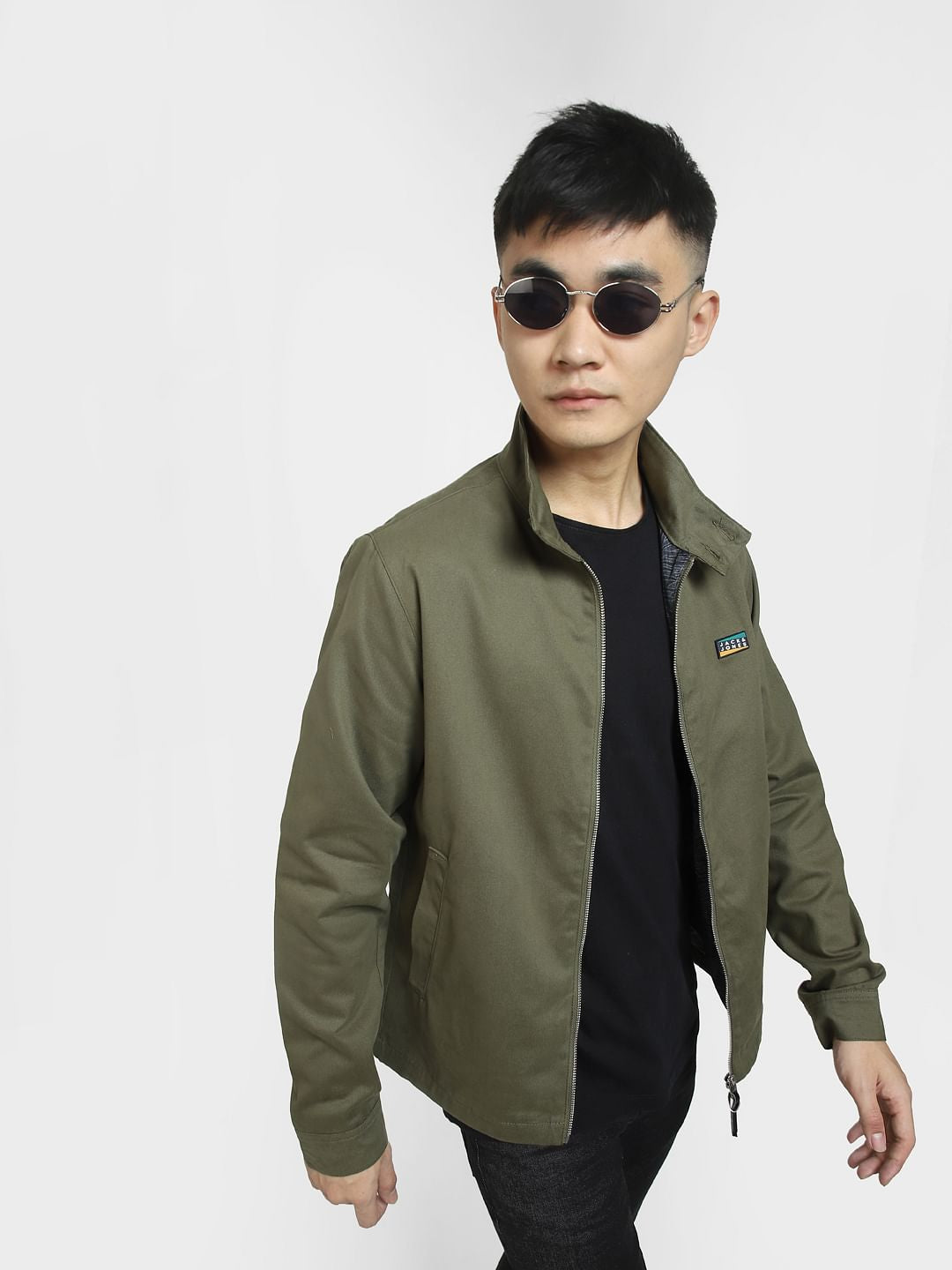 Green Quilted Casual Jacket - S