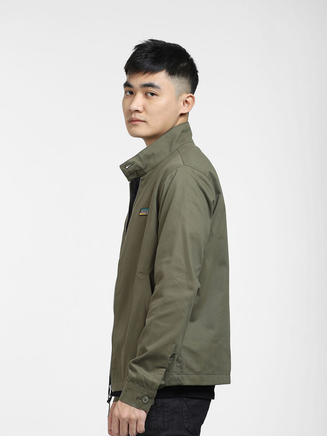 Green Quilted Casual Jacket