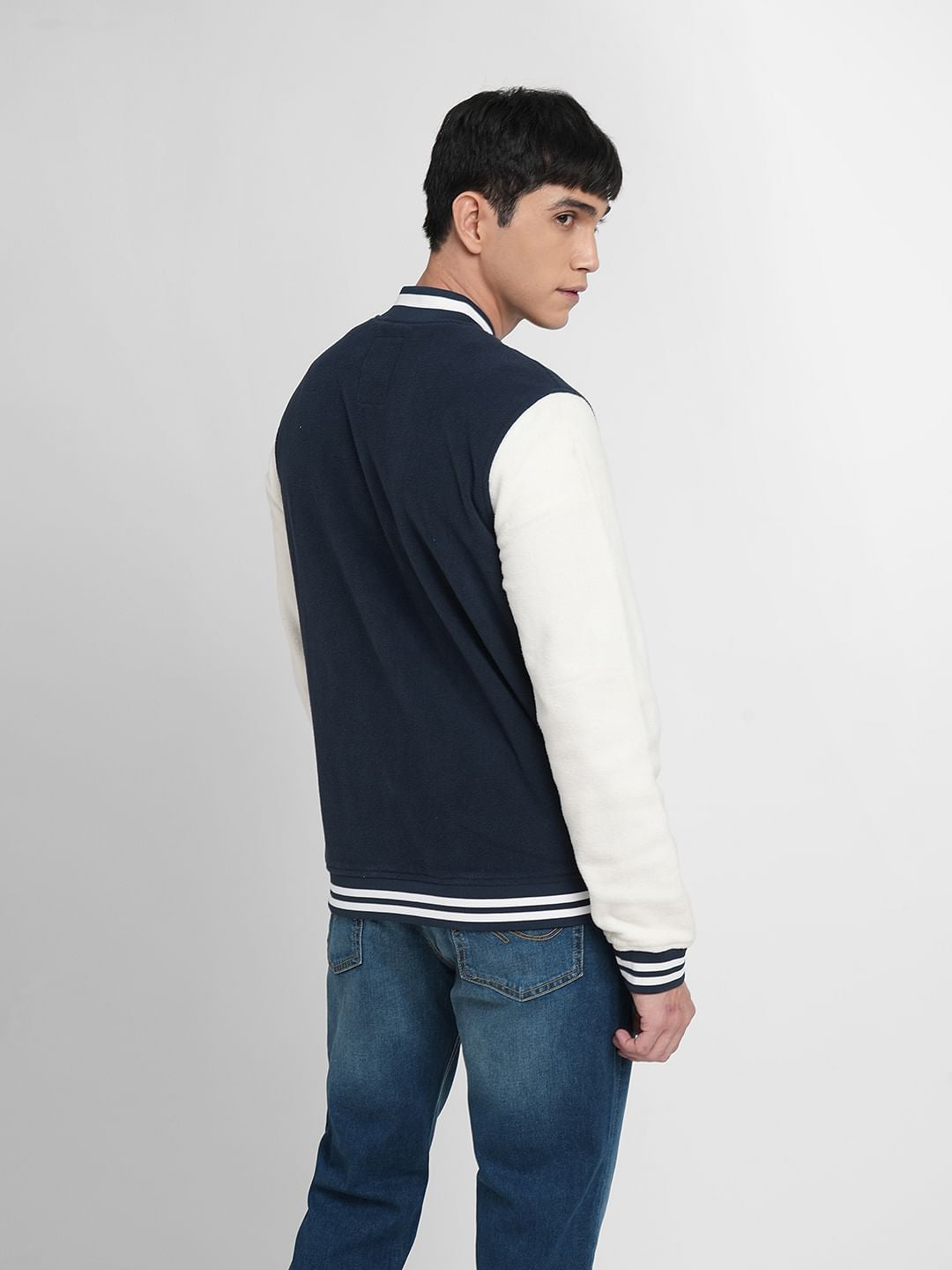 White Varsity Bomber Jacket