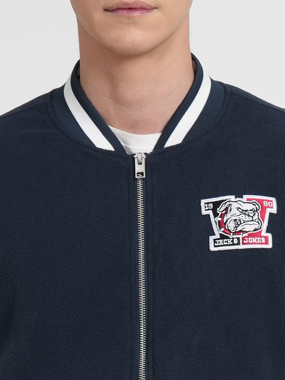 White Varsity Bomber Jacket