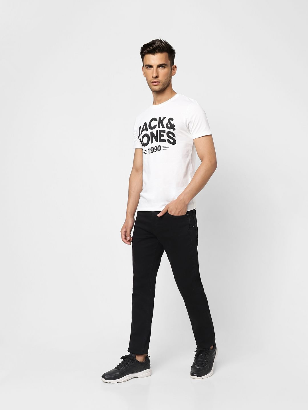 Black Low Rise Glenn Slim Jeans