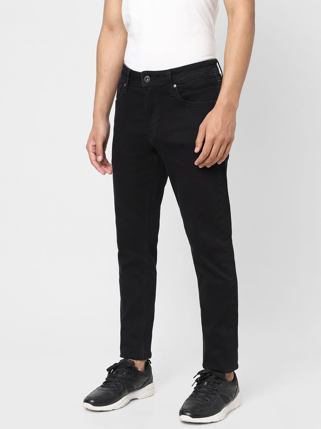 Black Low Rise Glenn Slim Jeans