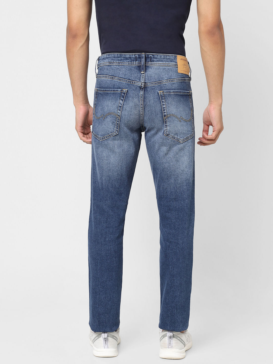 Blue Low Rise Washed Glenn Slim Jeans
