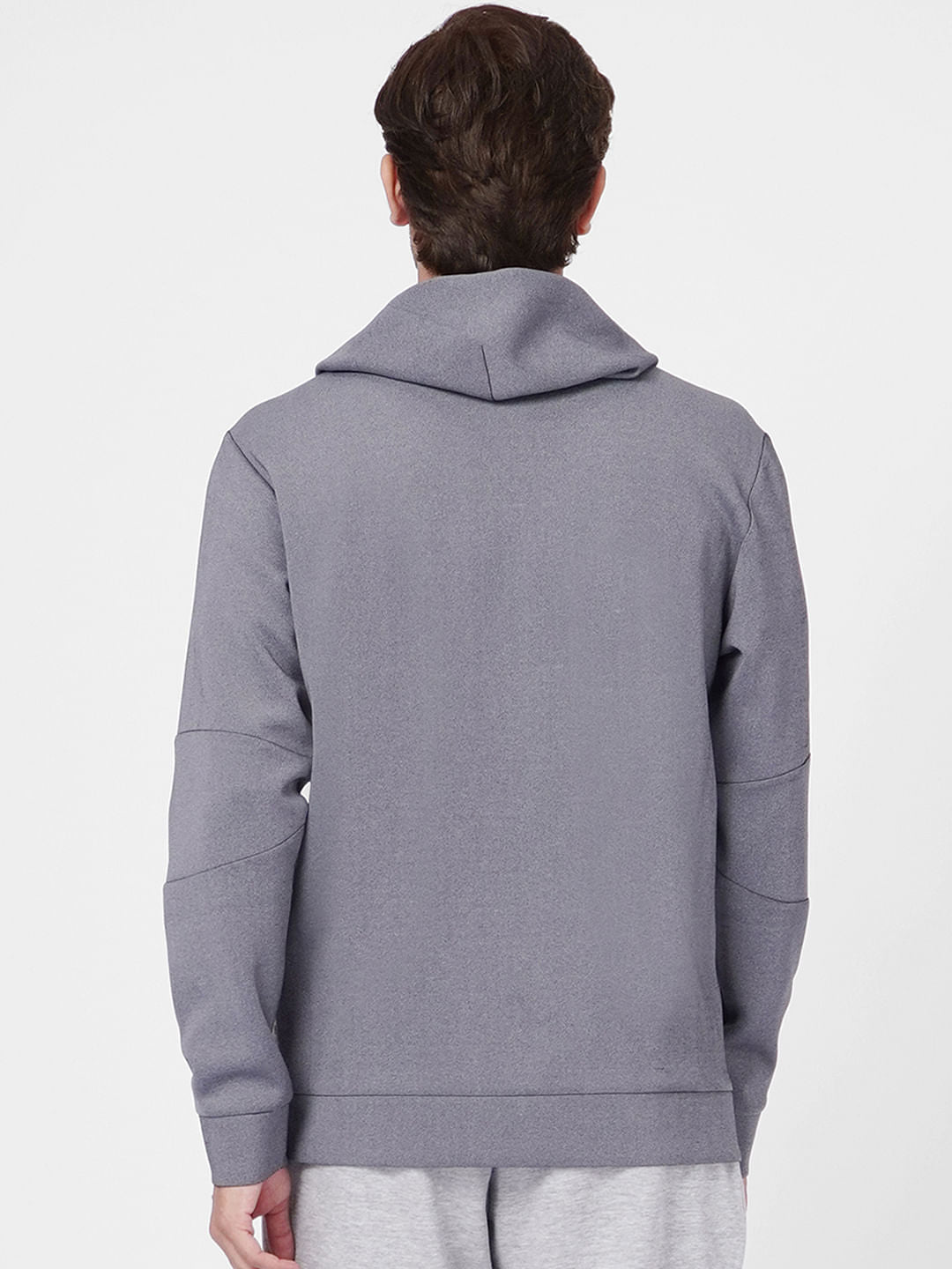 Grey Zip Up Hooded Sweatshirt