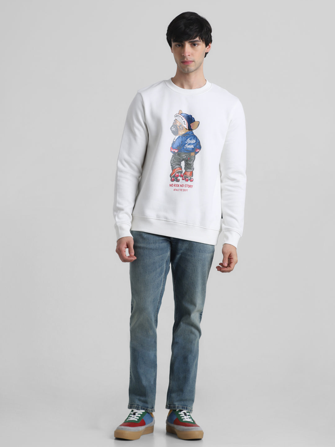 White Printed Sweatshirt