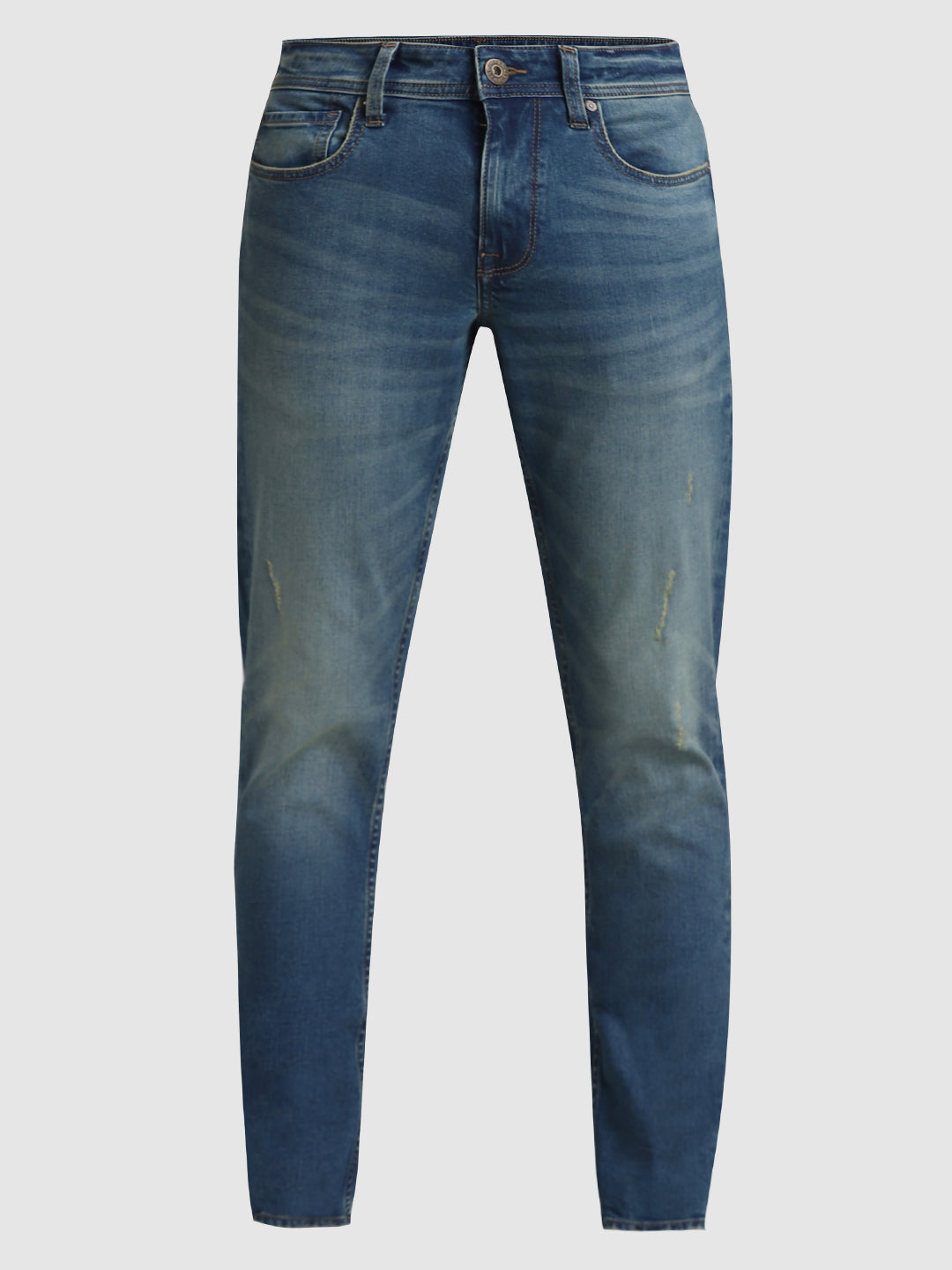 Blue Washed Cropped Jeans