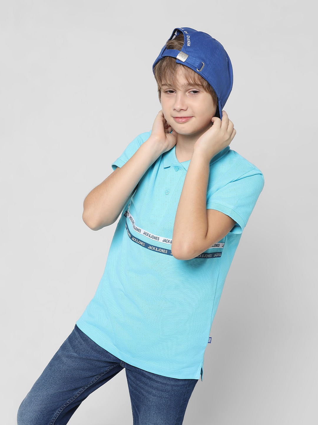 Blue Tape Detail Polo T-shirt - 4/5Y