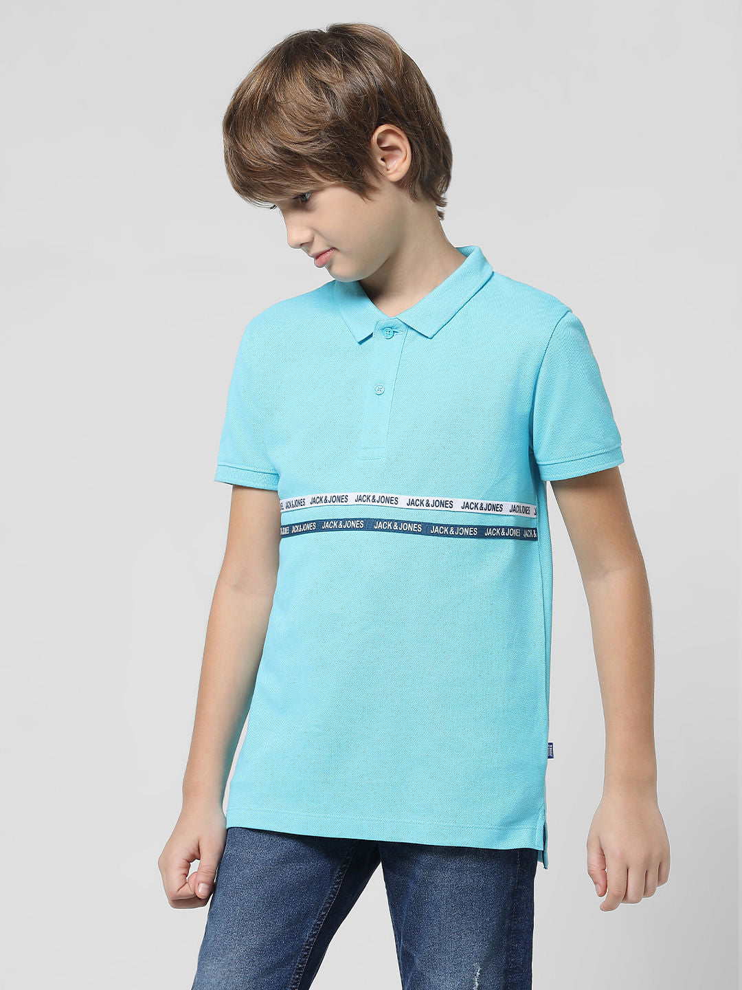 Blue Tape Detail Polo T-shirt