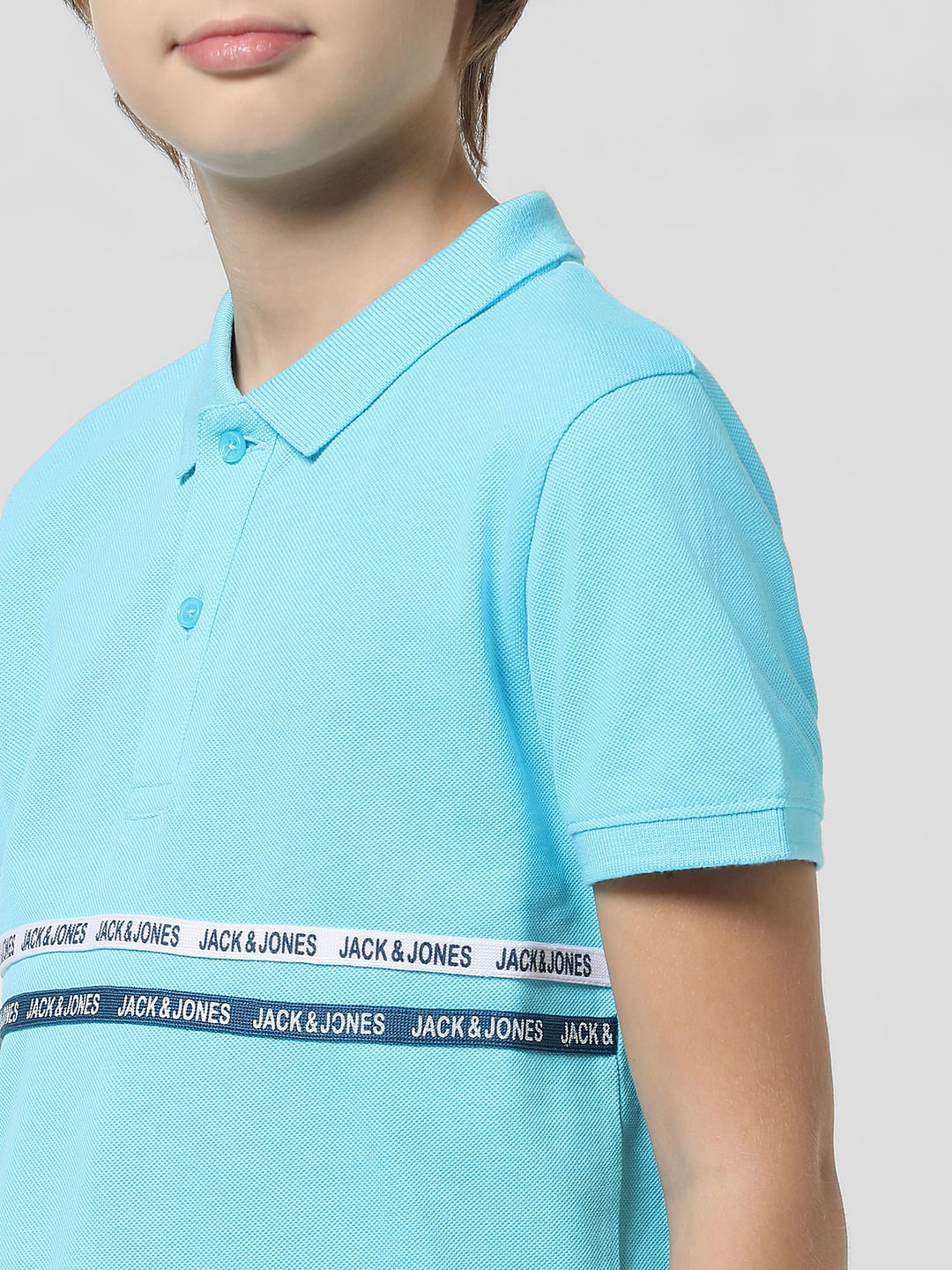 Blue Tape Detail Polo T-shirt