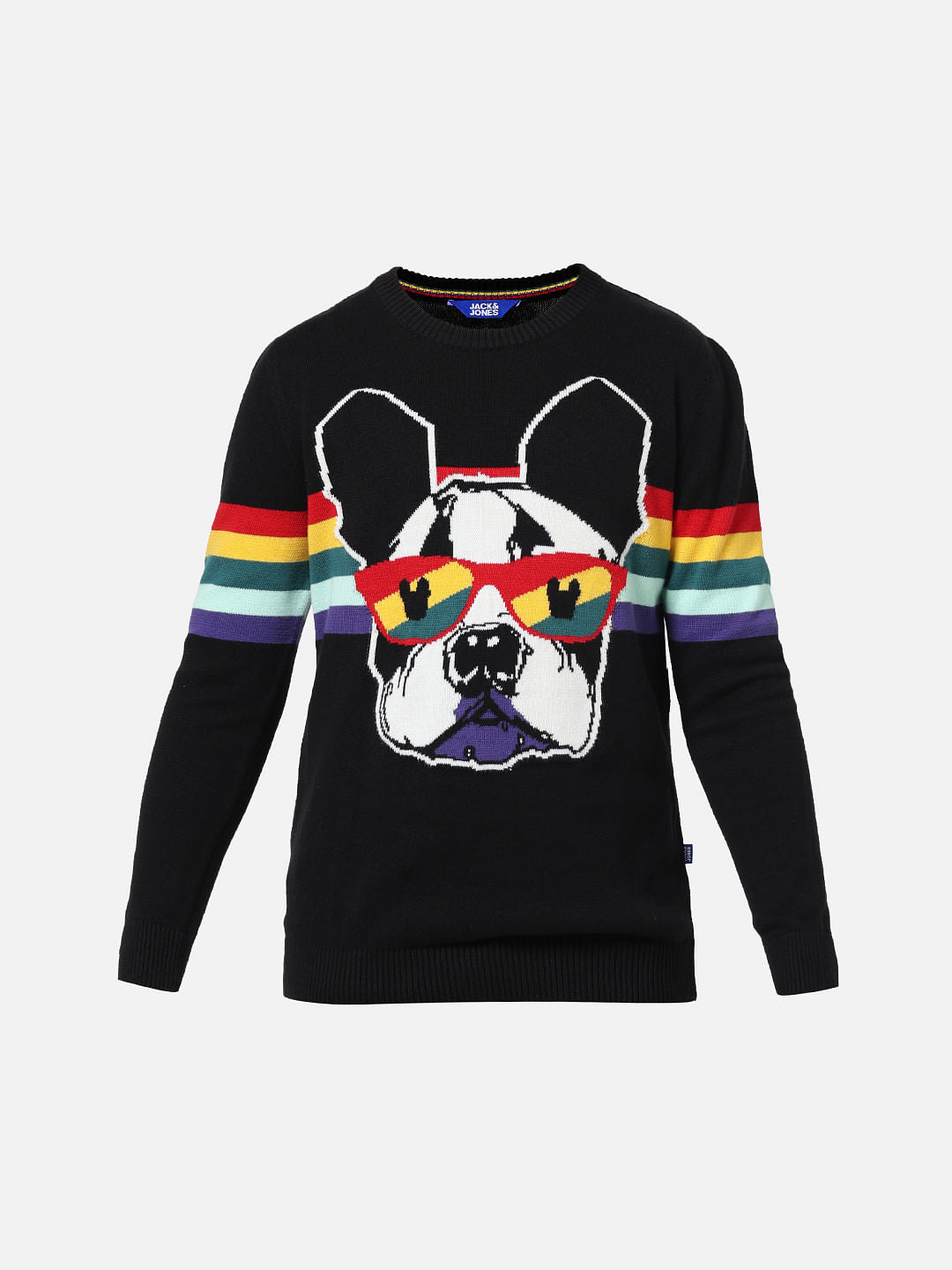 Green Doggo Print Jacquard Pullover