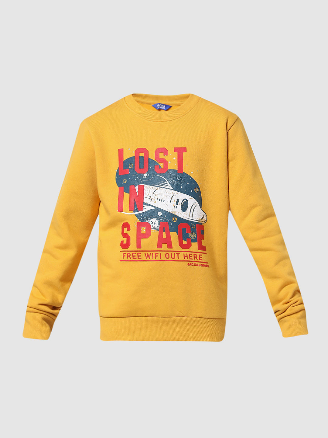 Orange Rocket Print Sweatshirt