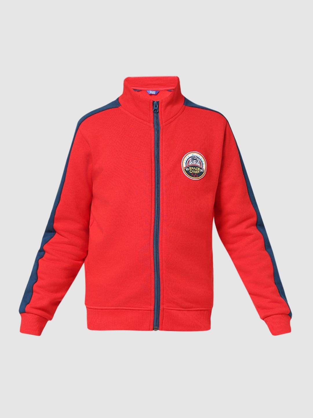 JUNIOR BOYS Red Zip-Up Co-ord Set Sweatshirt