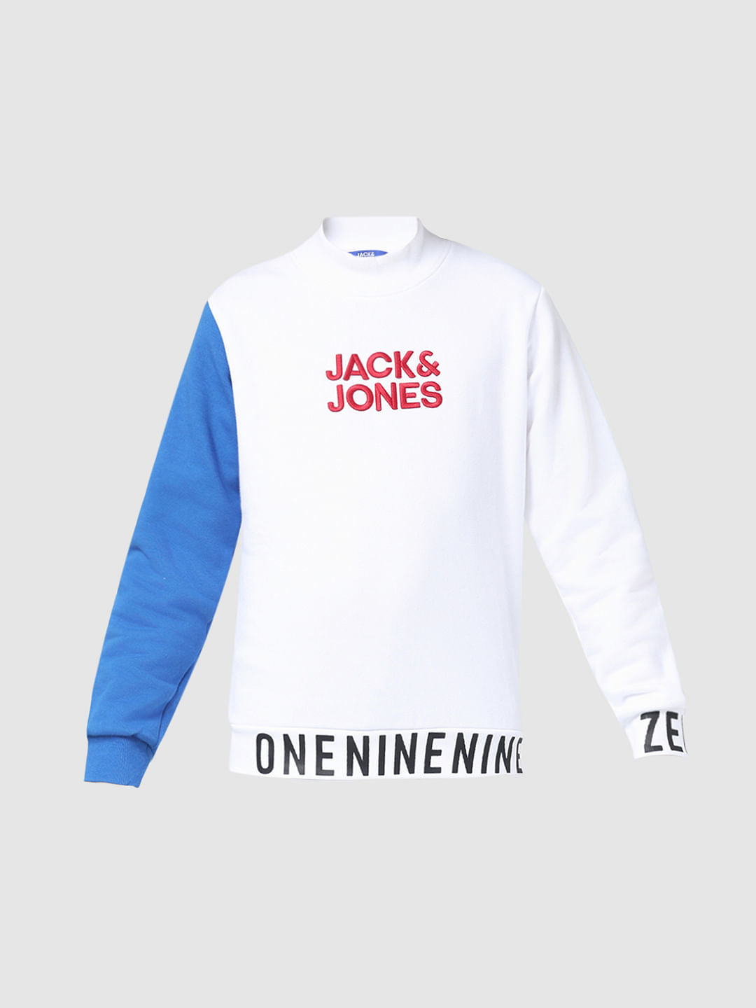 JUNIOR BOYS White Colourblocked Sweatshirt