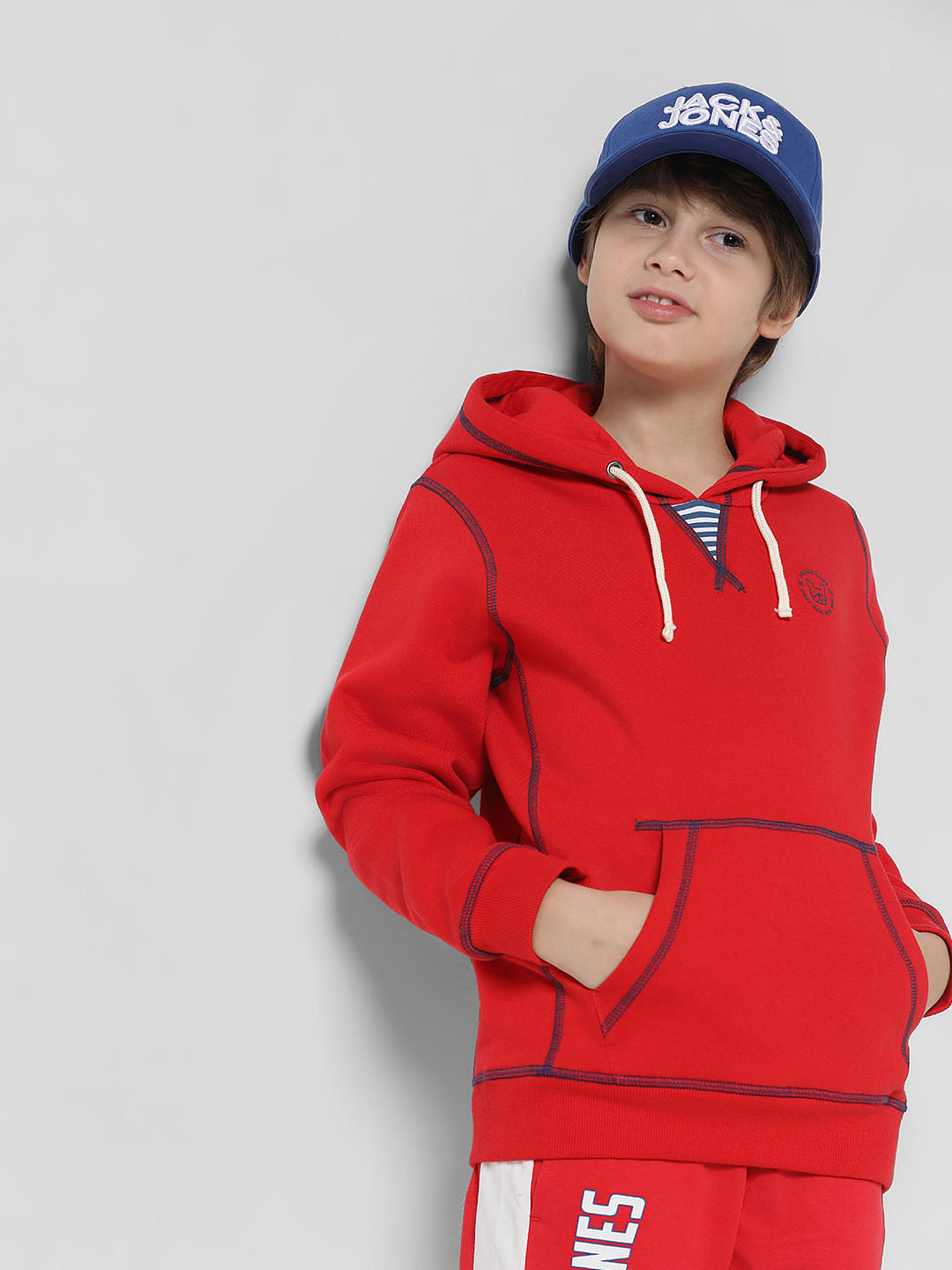 Red Hooded Sweatshirt - 4/5Y