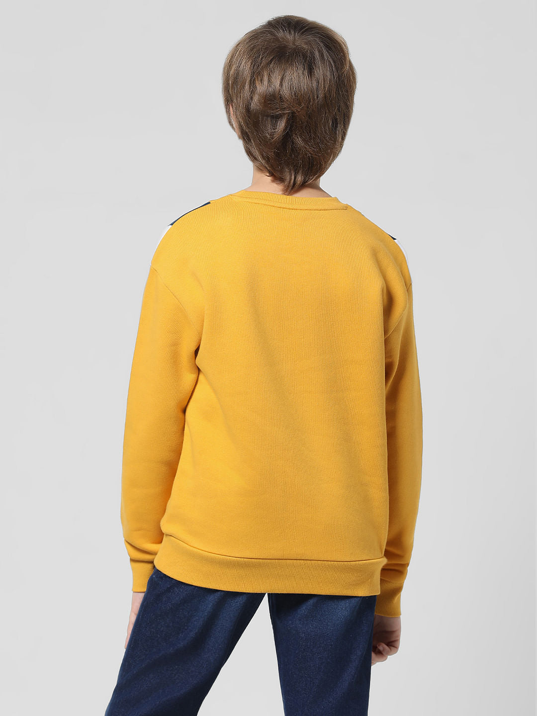 Yellow Logo Text Sweatshirt