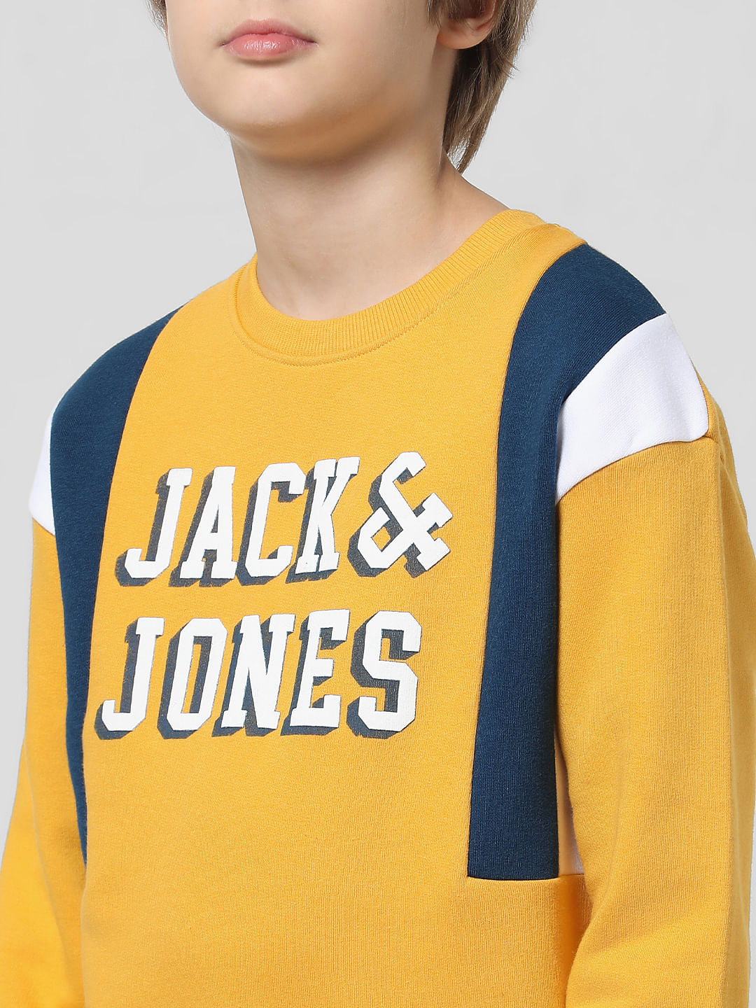 Yellow Logo Text Sweatshirt