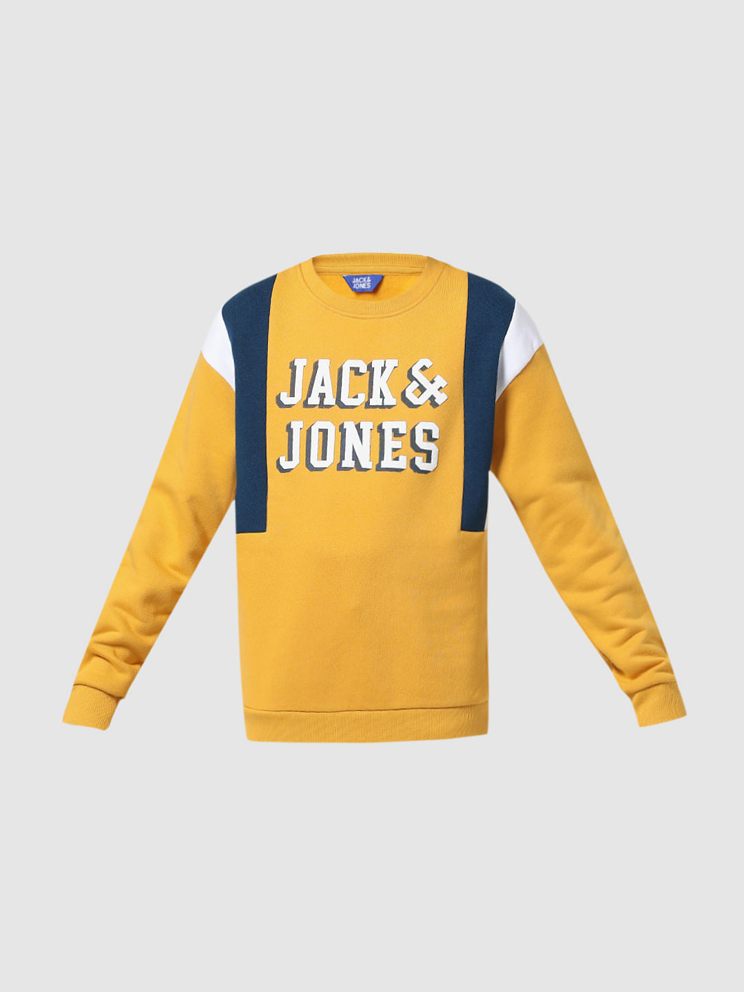 Yellow Logo Text Sweatshirt