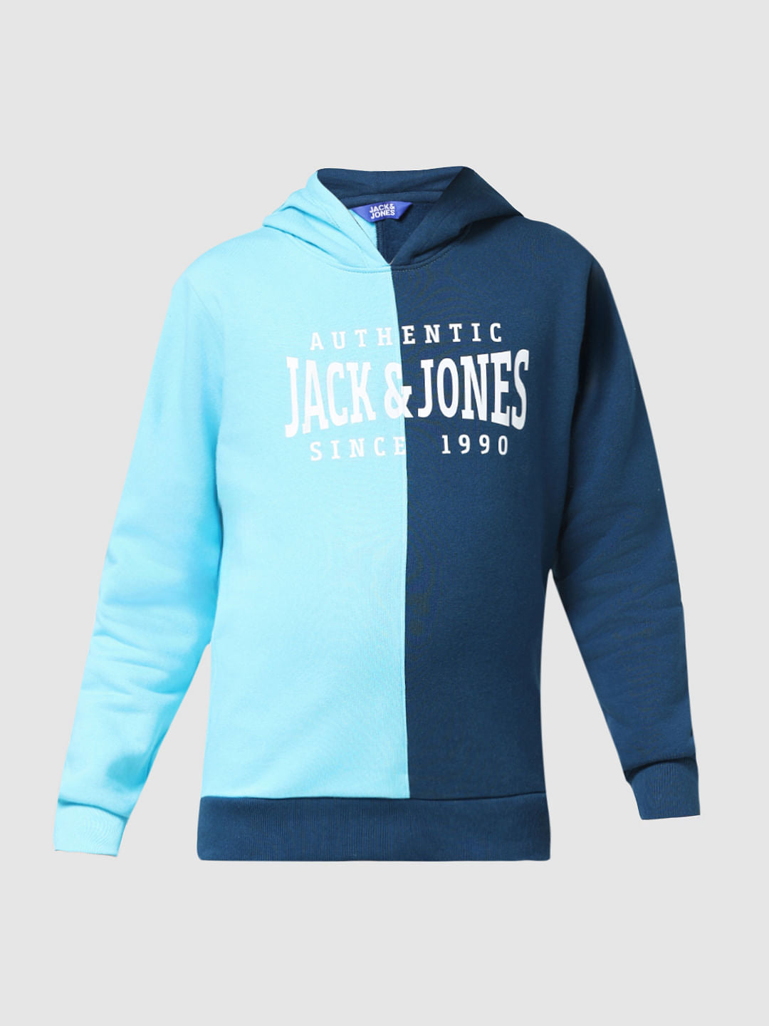 JUNIOR BOYS Blue Colourblocked Co-ord Sweatshirt