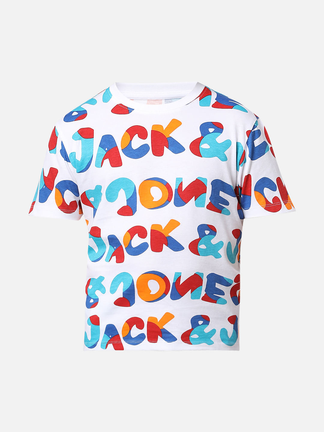 Logo Tee Jack Jones T Shirt Amazon JUNIOR BOYS White Printed Co