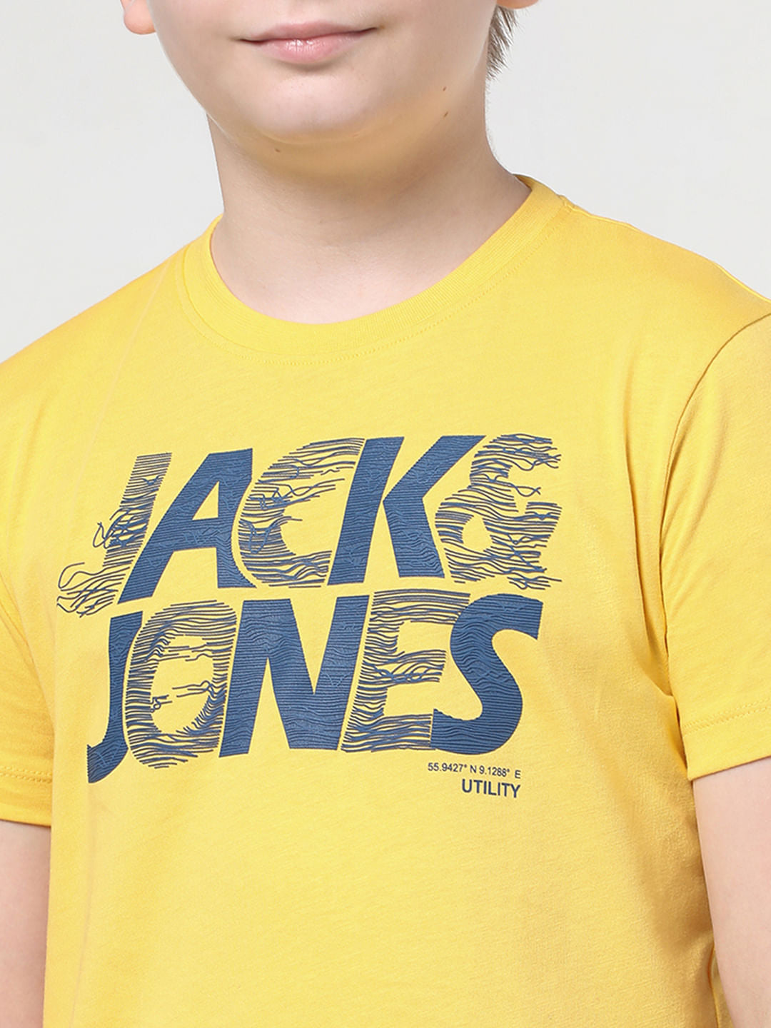 Boys Yellow Logo Print T-shirt