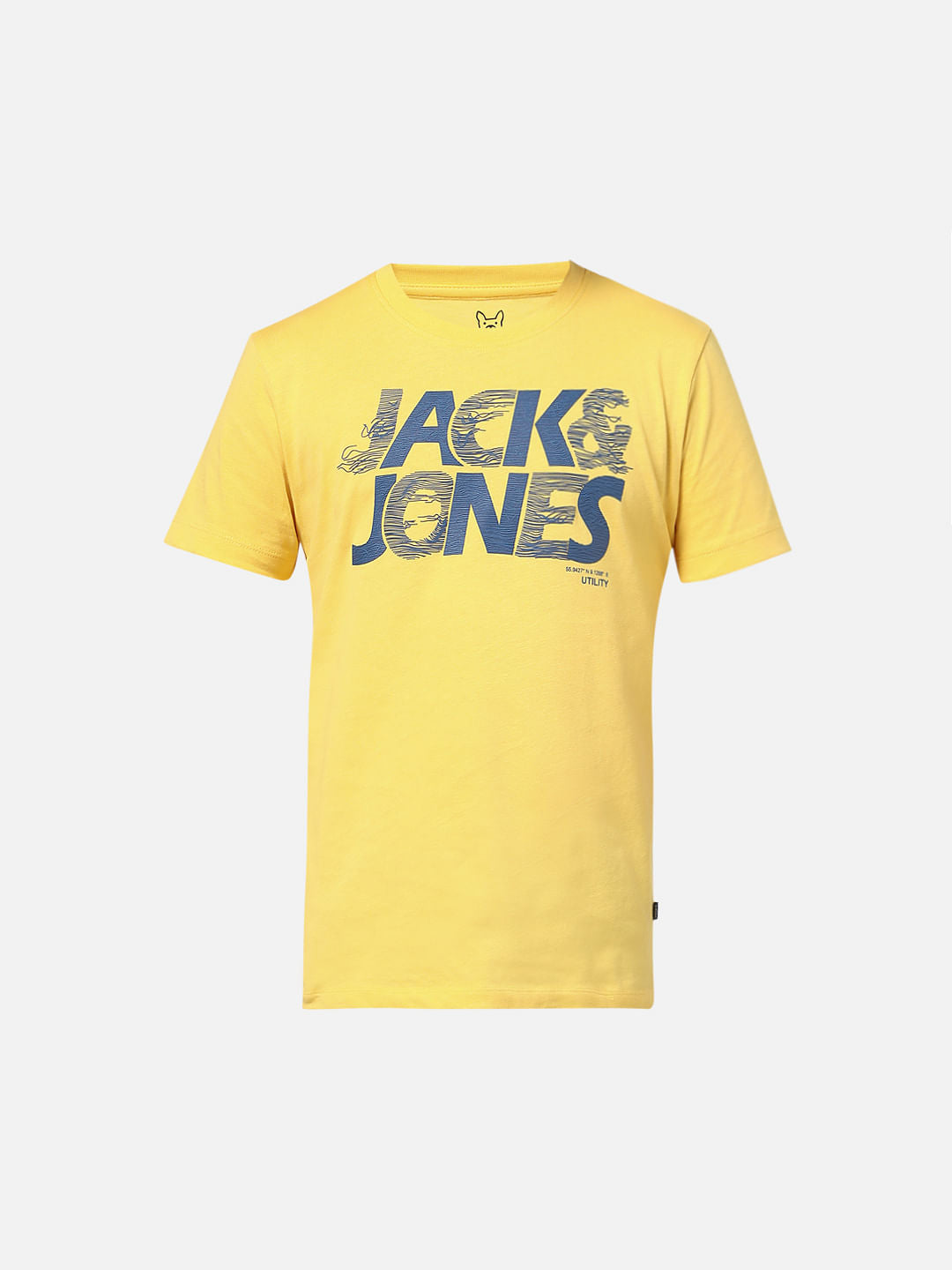 Boys Yellow Logo Print T-shirt