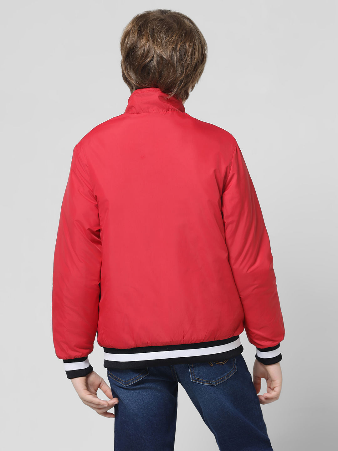 Red Contrast Tipping Jacket