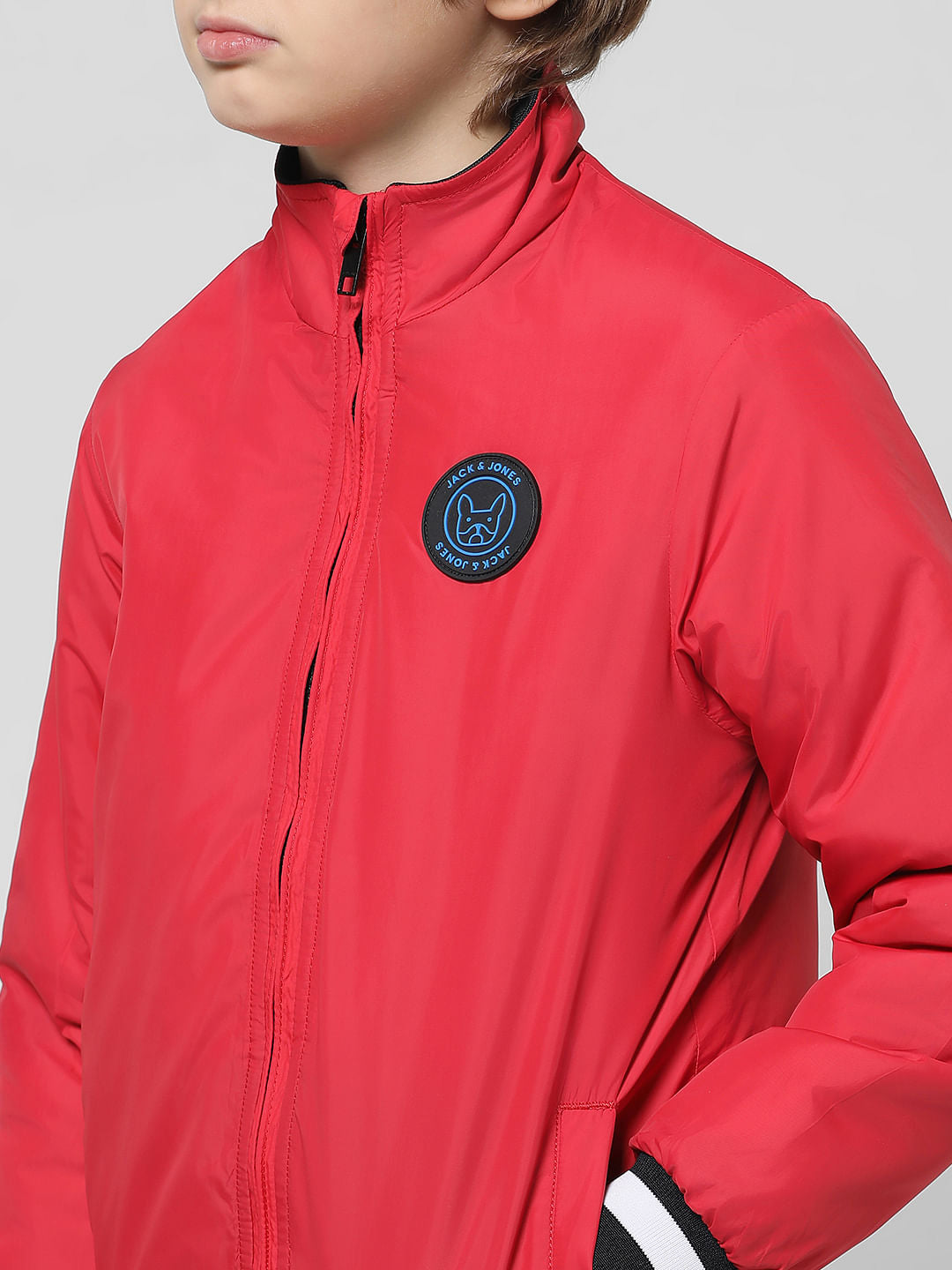 Red Contrast Tipping Jacket