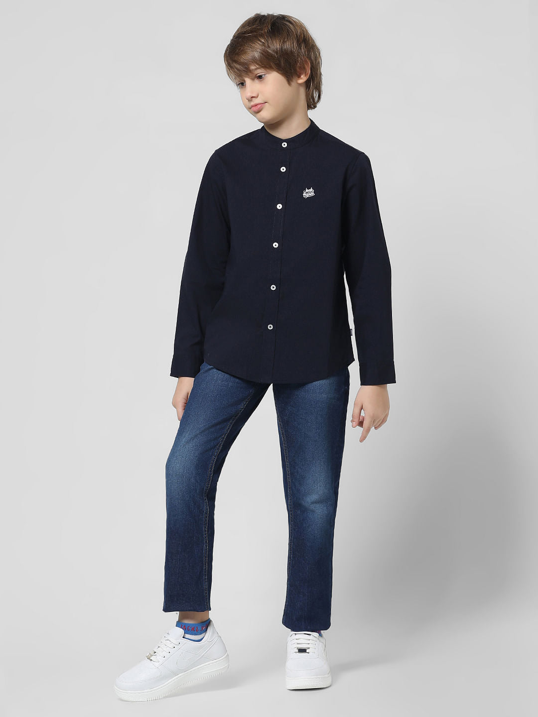 Navy Blue Full Sleeves Shirt