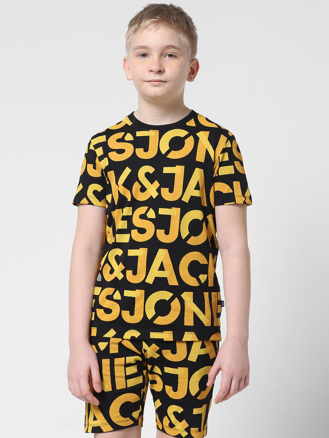 Black Logo Print Co-ord T-shirt